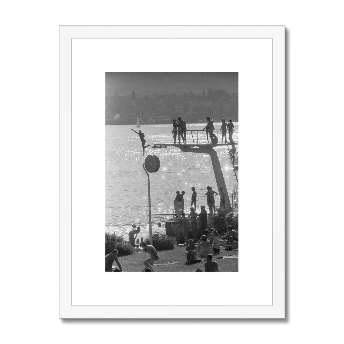 Sommer in Zürichs Bädern 1962 Framed & Mounted Print