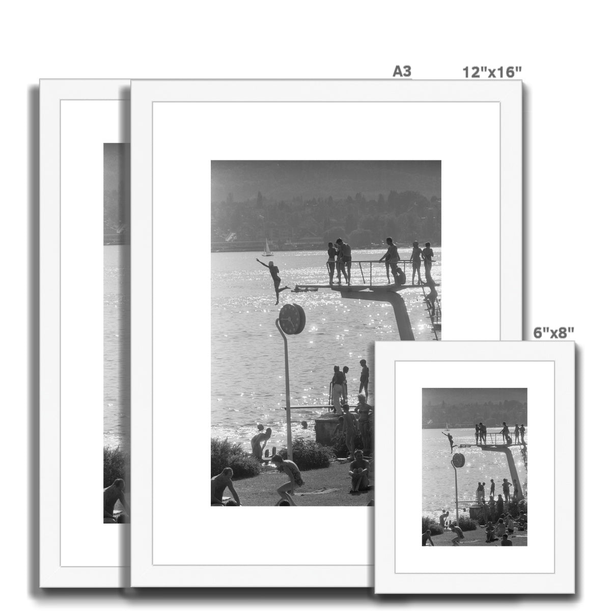 Sommer in Zürichs Bädern 1962 Framed & Mounted Print