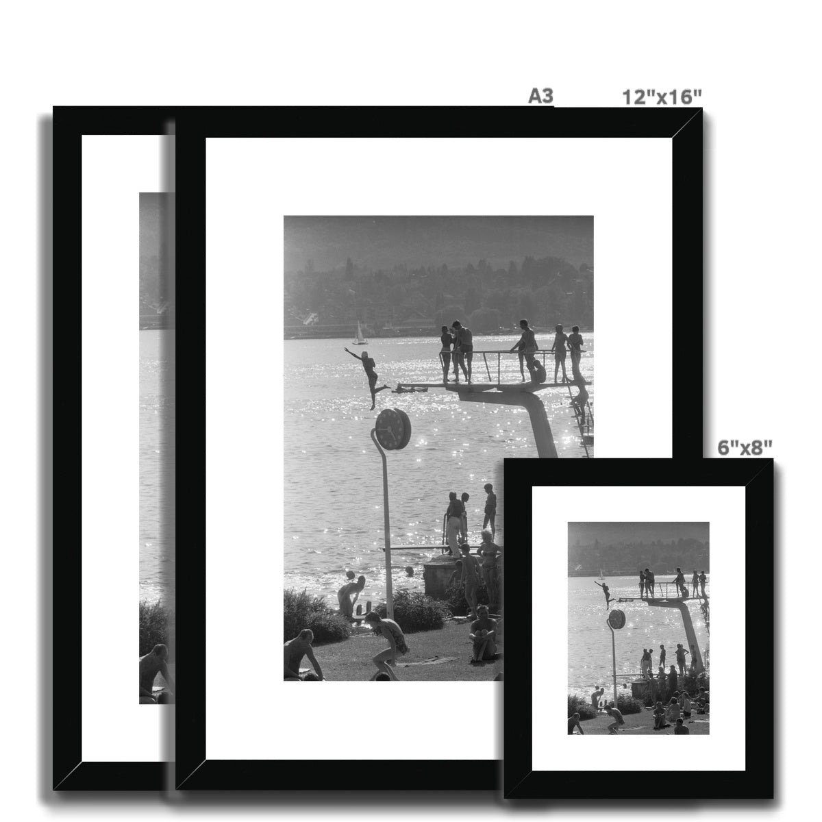 Sommer in Zürichs Bädern 1962 Framed & Mounted Print