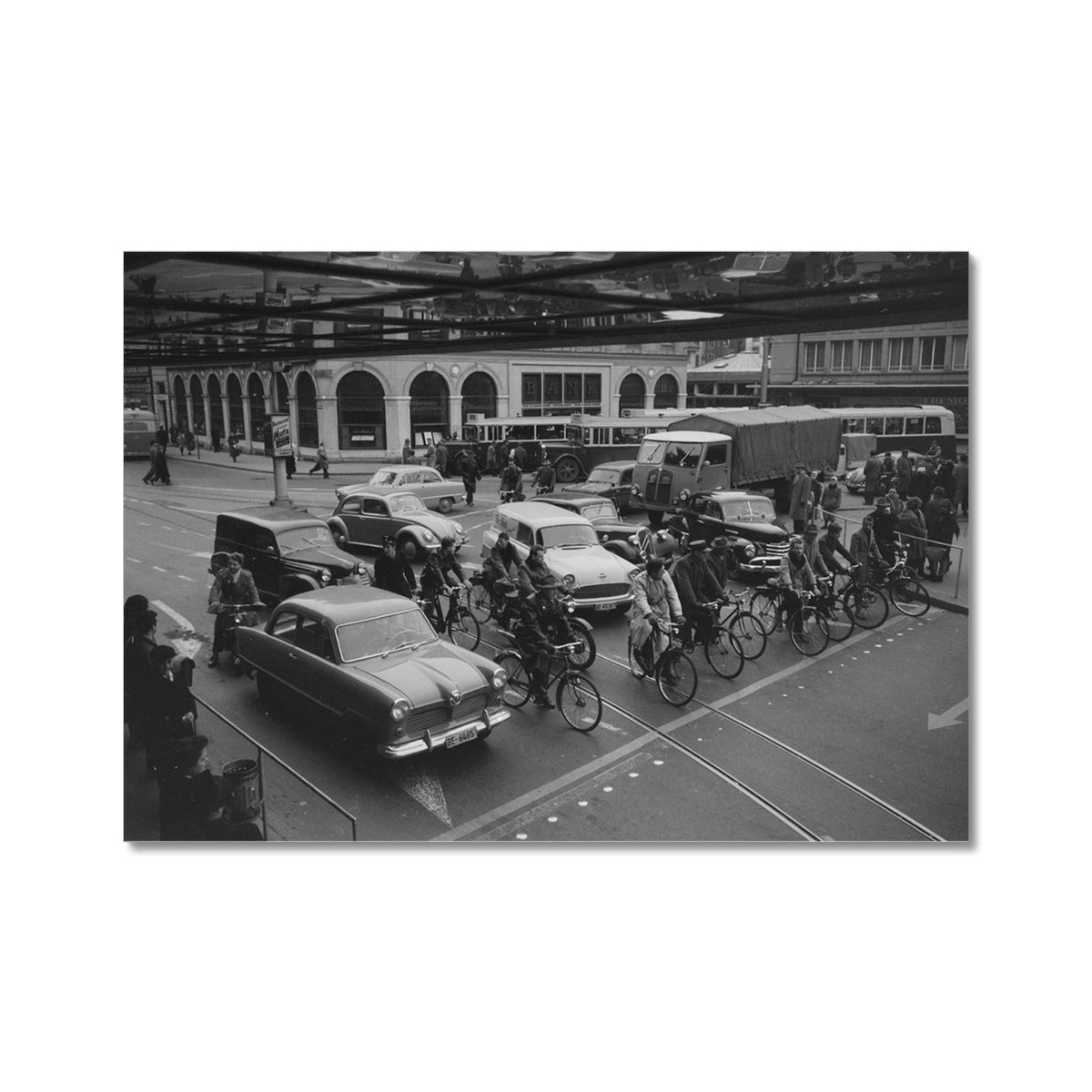Bern Bubenbergplatz 1958 Bundesstadt - Schweizer Hauptstadt Stadtgeschichte Fine Art Print