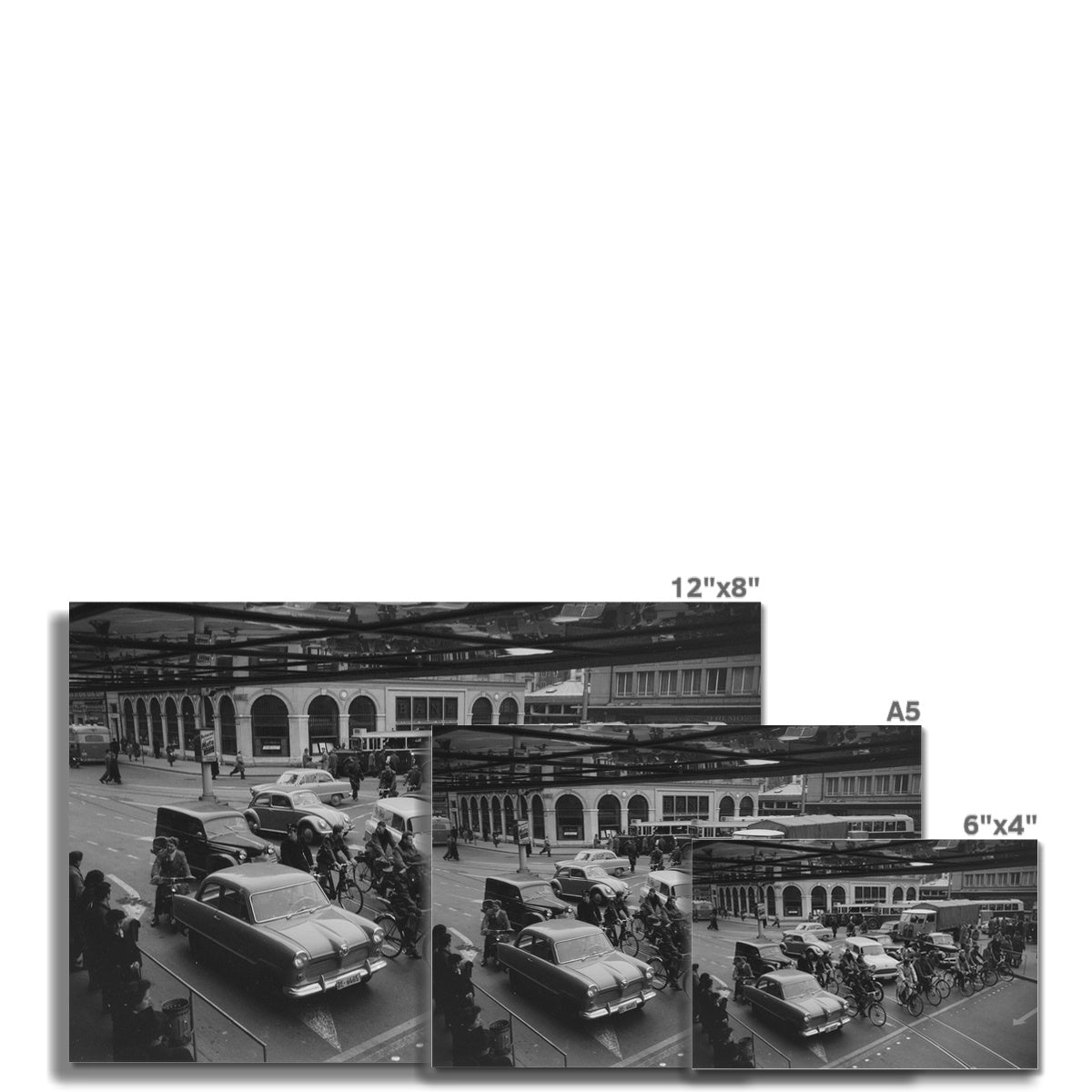 Bern, Bubenbergplatz/Bahnhofplatz, 1958. Fine Art Print