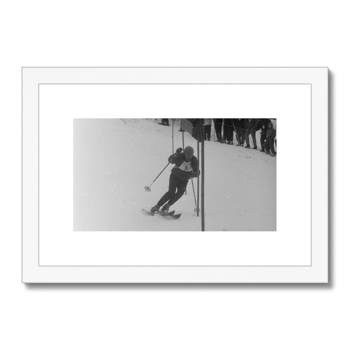 Skirennen Lauberhorn, Andreas (Anderl) Molterer, 1959. Gerahmt und hängefertig