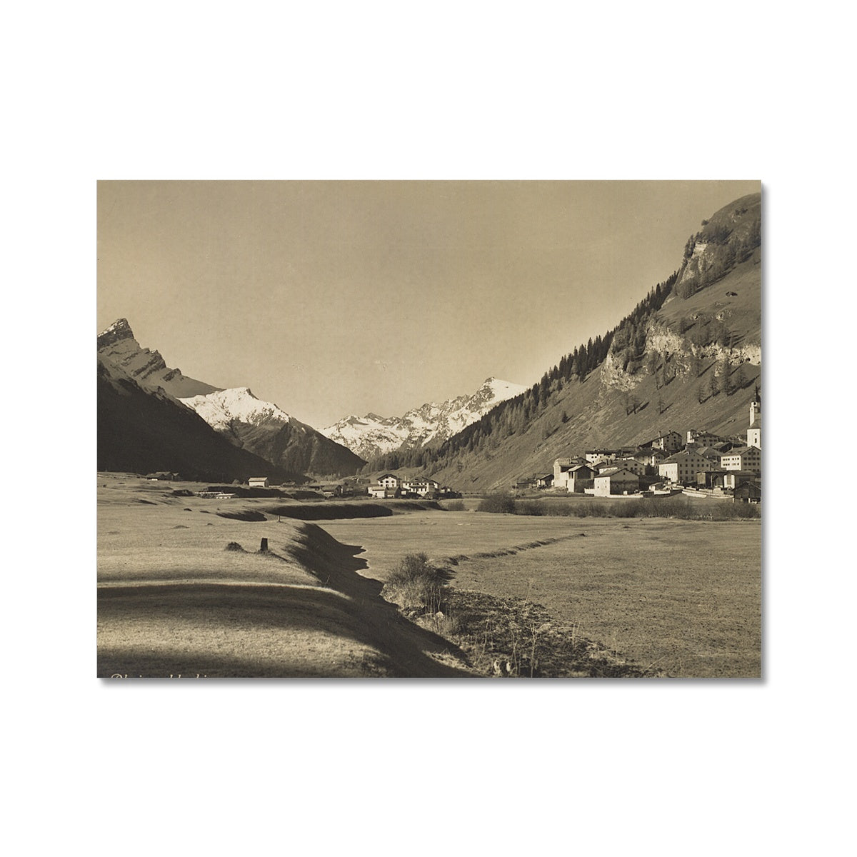 Splügen gegen Rheinwaldgebirge, ca 1930 Fine Art Print