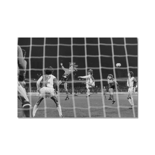 Derby zwischen GC und FCZ, März 1975. Fine Art Print