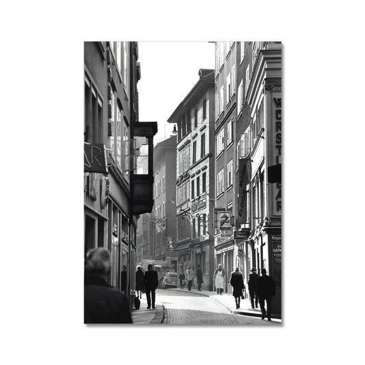 Zürich, Niederdorfstrasse Ecke Köngengasse. Fine Art Print